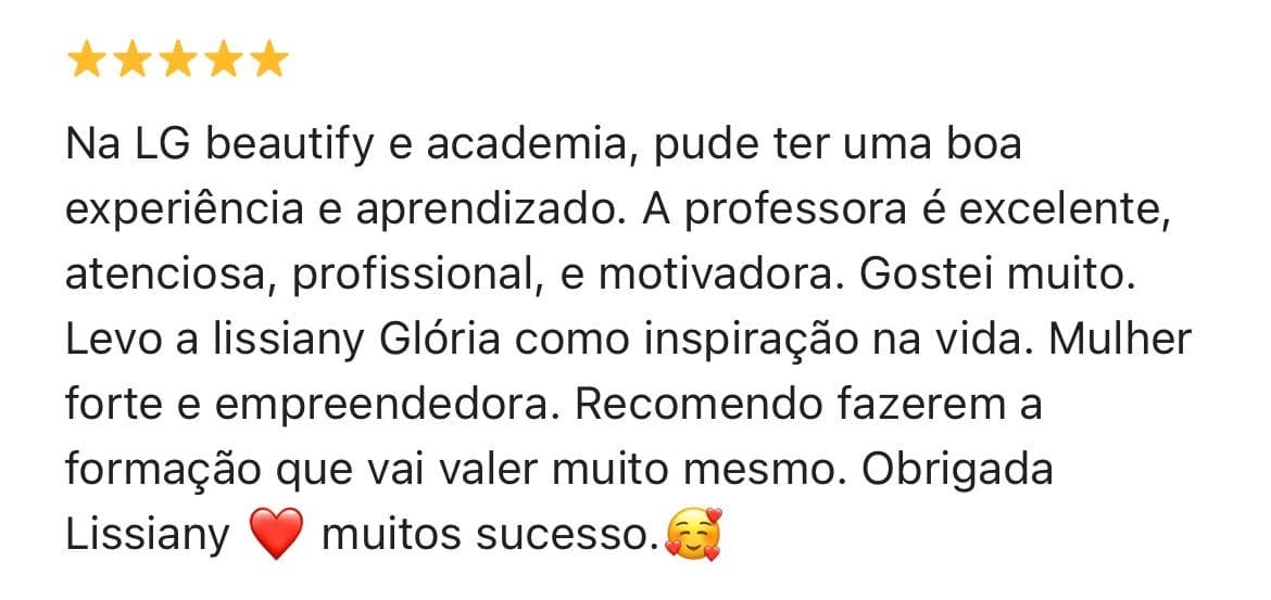 Avaliação de aluna 2