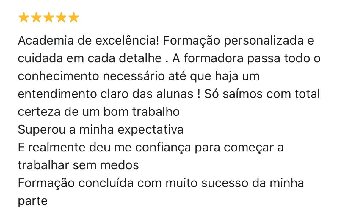 Avaliação de aluna 3
