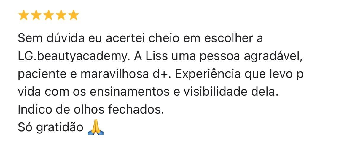 Avaliação de aluna 6