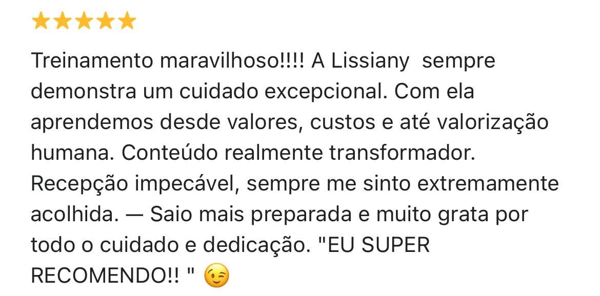 Avaliação de aluna 8